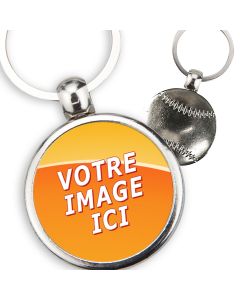 porte clés photo métal baseball