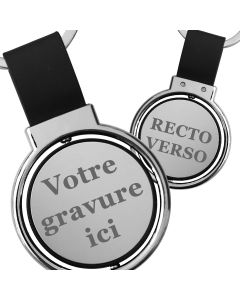 Porte-clés gravé rotatif