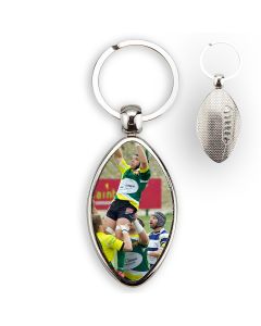 Porte-clés photo ballon de rugby