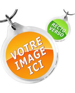 Porte-clés de bouteille de cristal de lumière LED, clé de logo de