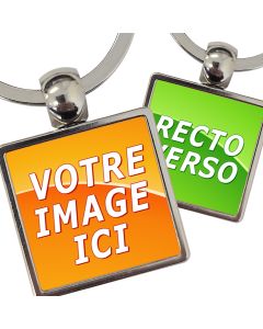Porte-clés personnalisé photo carré