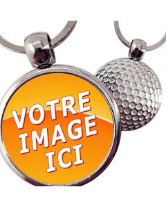 Porte-clé balle de golf personnalisé métal 