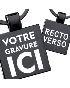 Porte-clés calendrier gravé noir