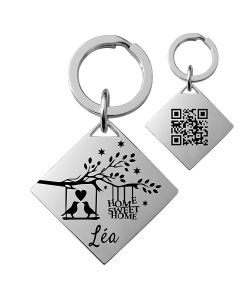 Porte clef personnalisé Message to you en argent 925 pas cher – Jewelssimo