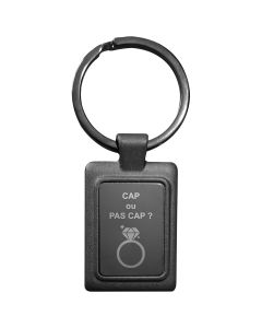 Porte-clés gravé rectangle miroir