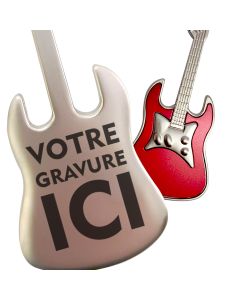 Porte-clés guitare gravé