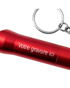 Porte clés lampe personnalisé gravé rouge