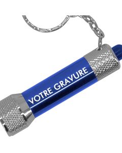 Porte-clés Lampe Torche Bleu LED