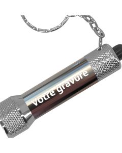 Porte-clés Lampe Torche Gris LED