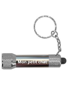 Porte-clés Lampe Torche Gris LED