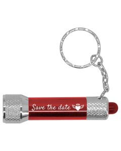 Porte-clés Lampe Torche Rouge LED