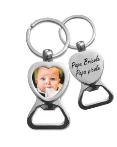 Porte clés en bois gravé Papa d'Amour, cadeau fête des pères original