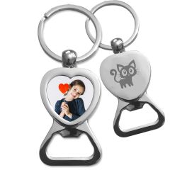 porte clés coeur décapsuleur personnalisé - off