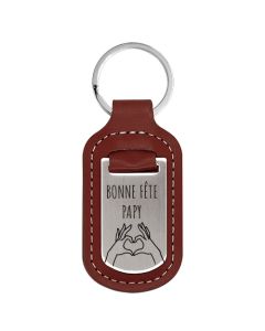 Cadeau papa personnalisable, idée cadeau fête des pères : porte clé  personnalisé avec le texte de votre choix + enfants gravées en inox miroir,  bonne