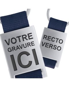 Porte clé carré personnalisable gravé - Direct Signalétique