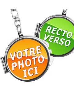 porte-clés miroir photo rond