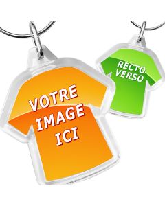 Porte-clé photo t-shirt plastique