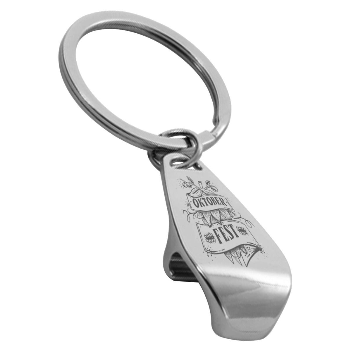 Porte-clés décapsuleur gravé métal