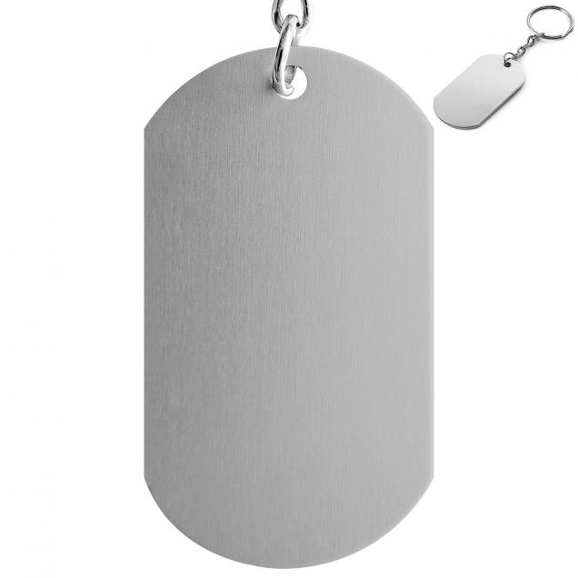 Porte-clés gravé plaque militaire or