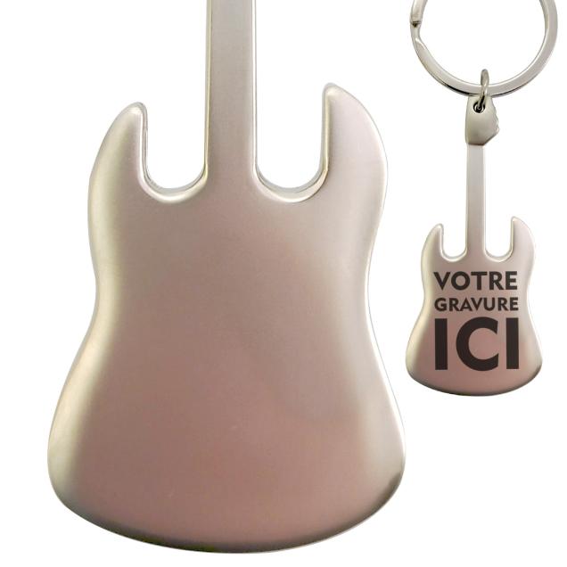 Porte-clés guitare gravé