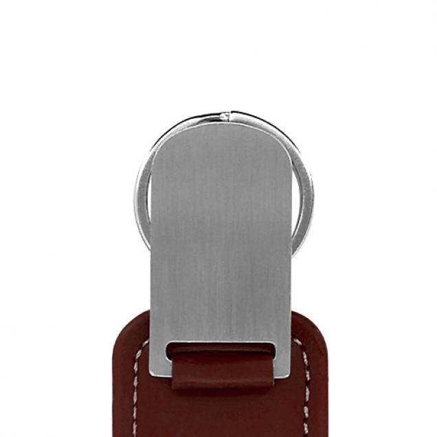 Porte-clé cuir personnalisé - Marron - Raffiné