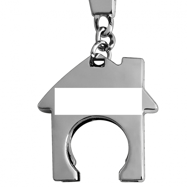 Porte-clés gravé jeton caddie - 100% personnalisable