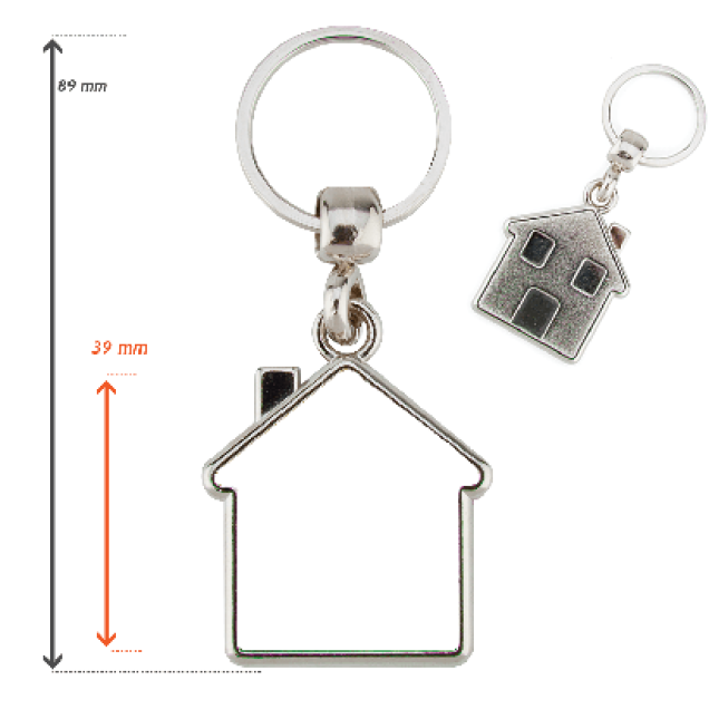 Porte clefs metal maison heim - kc6589