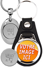 porte-clés jetons de caddie