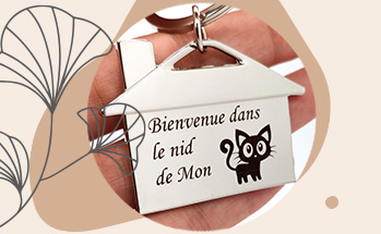 Porte-clés personnalisé maison