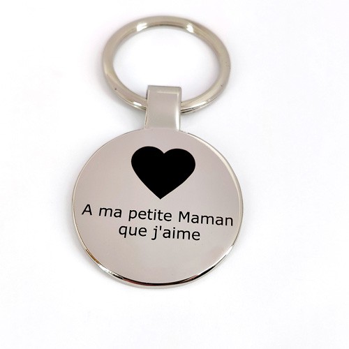 Porte clés cœur en bois Je t'aime Maman, cadeau fête des mères