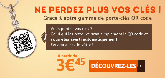Voir les porte clés QR Code Voir les porte clés QR Code