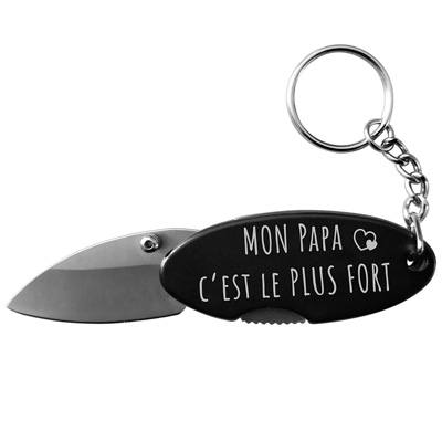 porte-clés personnalise petit couteau de poche cadeau papa