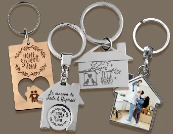 Rmeet Porte-Clés Photo,Personnalisé Porte Clef Photo 24 Pack Porte